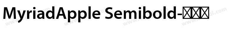 MyriadApple Semibold字体转换